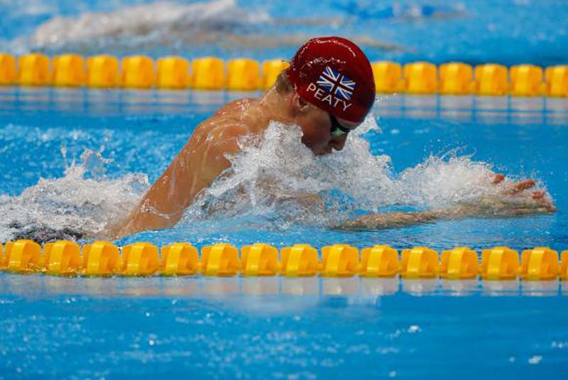 O britânico Adam Peaty leva ouro nos 100m nado peito nos Jogos Olímpicos Rio 2016, no Estádio Aquático- Fernando Frazão-Agência Brasil