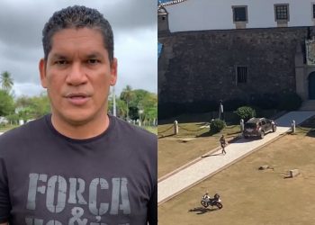 Policiais promovem manifestação no Foral da Barra pela morte de Wesley  Soares - BAHIA NO AR