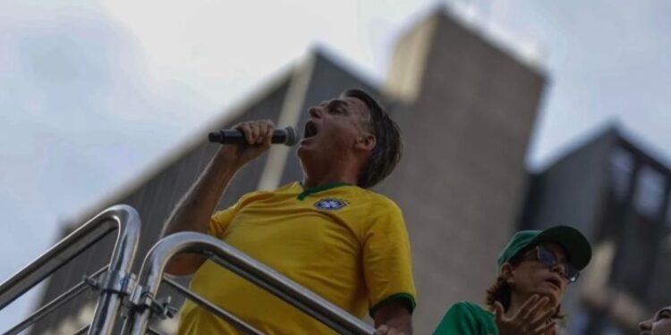 Ato pró-Bolsonaro realizado no último domingo (25/2) | FOTO: Marcelo Chello/Especial Metrópoles |