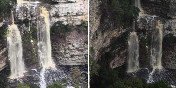 Cachoeira do Ferro Doido é um dos pontos turísticos mais visitados da Chapada Diamantina | FOTO: Montagem do JC |