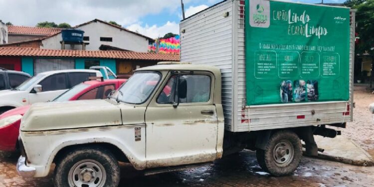 Sem o veículo, os trabalhos do projeto Recicla Capão tiveram que ser interrompidos temporariamente | FOTO: Reprodução |