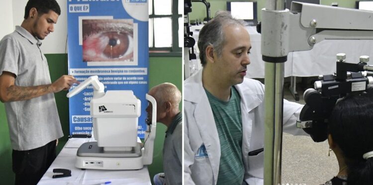 A população de Lençóis foi beneficiada com exames voltados à prevenção de doenças oculares | FOTO: Montagem do JC |