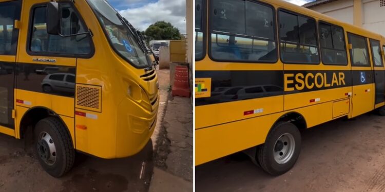 Prefeitura de Morro do Chapéu adquire novo ônibus escolar para estudantes | FOTO: Montagem do JC |