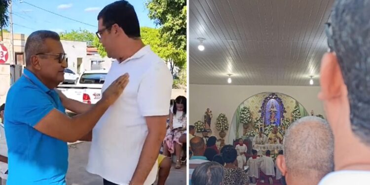 Sávio Bulcão participou da Festa de Nossa Senhora do Amparo no último domingo (22) | FOTO: Montagem do JC |